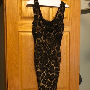 Black cheetah print dress